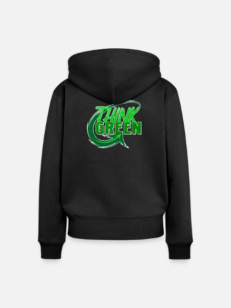 Umwelt Umweltschützer Statement Erde Mutter Natur - Frauen Premium Bio Zip Hoodie - Schwarz