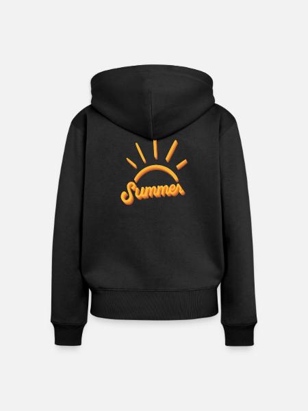Sommer - Summer - Frauen Premium Bio Zip Hoodie - Schwarz