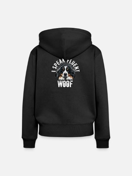 Berner Sennenhund - Frauen Premium Bio Zip Hoodie - Schwarz
