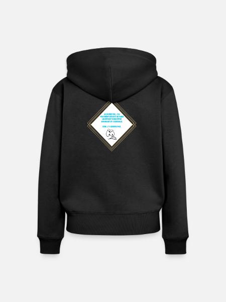 Ich kann nicht - Frauen Premium Bio Zip Hoodie - Schwarz