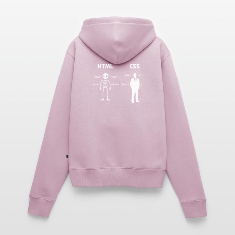 Code Css C++ Php Java Developer Code Skripting Frauen Premium Bio Zip Hoodie