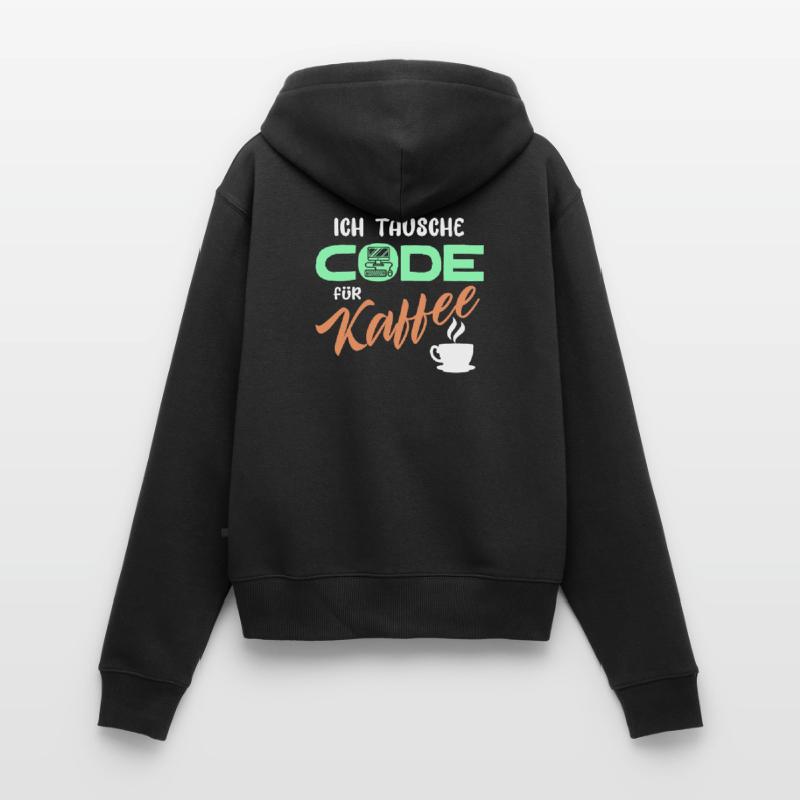 Code Developer Statement Programmierer Computer Frauen Premium Bio Zip Hoodie