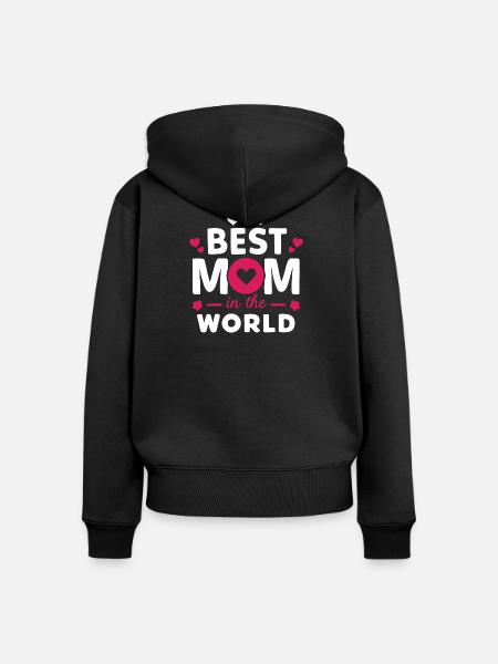Beste Mutter der Welt - Frauen Premium Bio Zip Hoodie - Schwarz