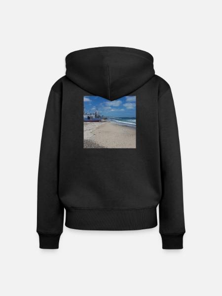 JensJensen - Frauen Premium Bio Zip Hoodie - Schwarz