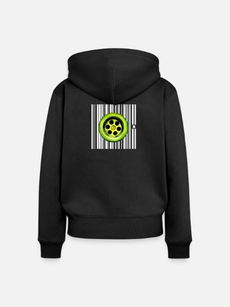 SPOT - PROFI - Frauen Premium Bio Zip Hoodie - Schwarz