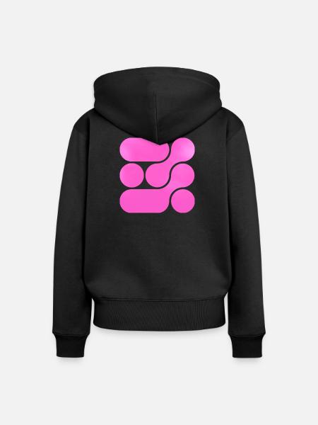 OCHOOO - Hard PInk - Frauen Premium Bio Zip Hoodie - Schwarz