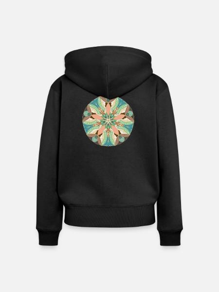 Fisch und Mond - Frauen Premium Bio Zip Hoodie - Schwarz