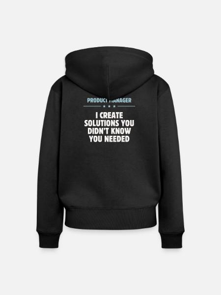 Product Manager - Solutions - Frauen Premium Bio Zip Hoodie - Schwarz