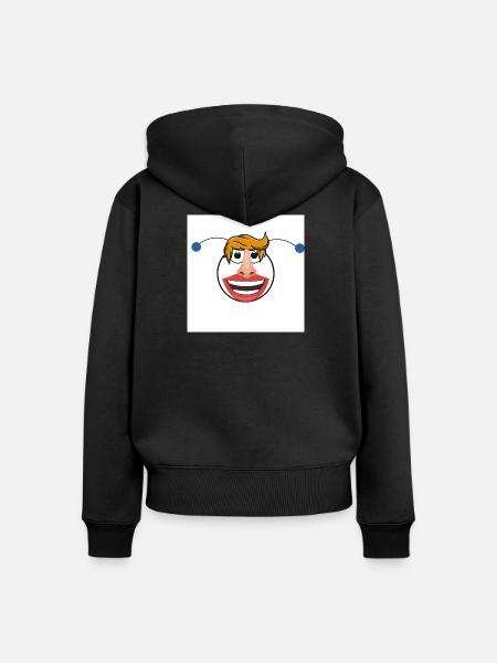 Der lustige Kerl - Frauen Premium Bio Zip Hoodie - Schwarz