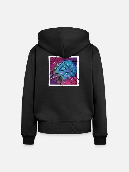 Abstrakte Kunst - Frauen Premium Bio Zip Hoodie - Schwarz