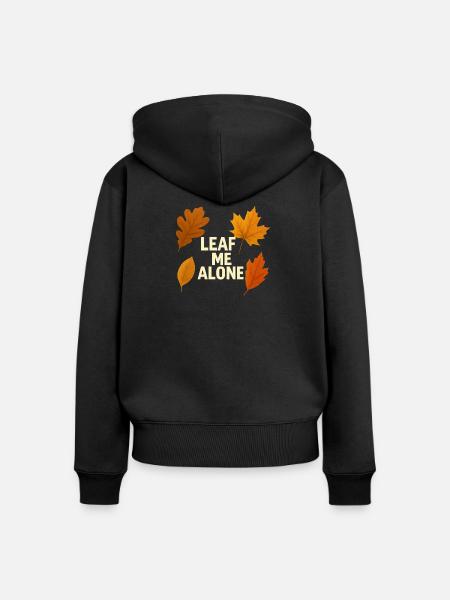 Lass mich in ruhe - Frauen Premium Bio Zip Hoodie - Schwarz