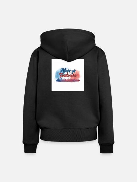Always Toulouse - Frauen Premium Bio Zip Hoodie - Schwarz