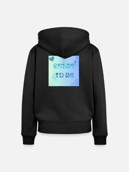 Braut To Be Farbverlauf Muster - Frauen Premium Bio Zip Hoodie - Schwarz