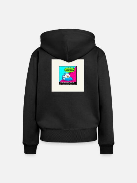 Energieträume-Modus - Frauen Premium Bio Zip Hoodie - Schwarz