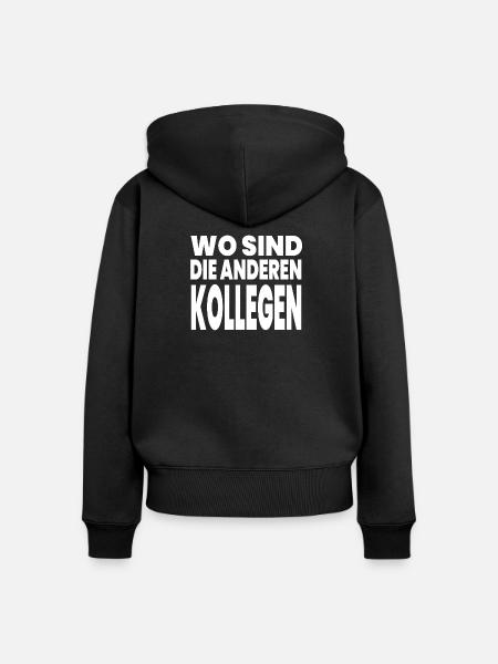 Kollegen - Frauen Premium Bio Zip Hoodie - Schwarz