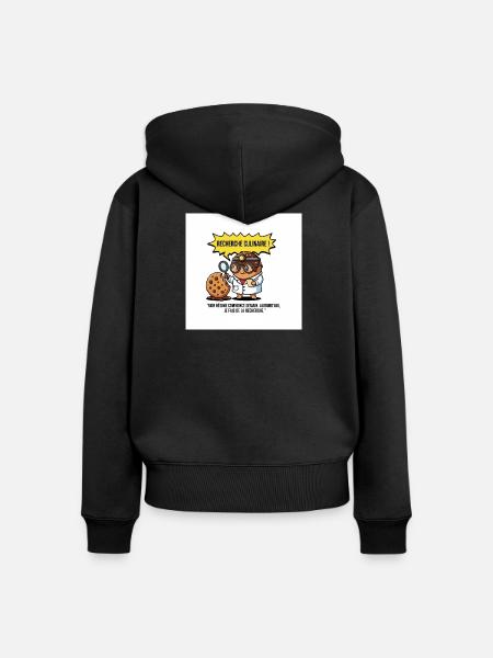 Kulinarische Gourmet-Forschung - Frauen Premium Bio Zip Hoodie - Schwarz