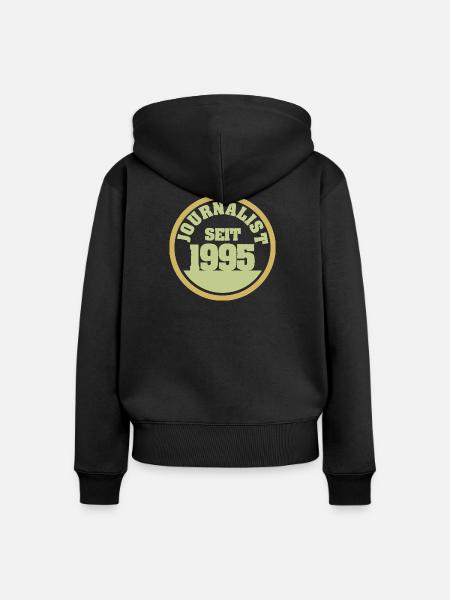 geboren 1995 - Frauen Premium Bio Zip Hoodie - Schwarz