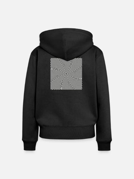 Starburst optisches Labyrinth - Frauen Premium Bio Zip Hoodie - Schwarz