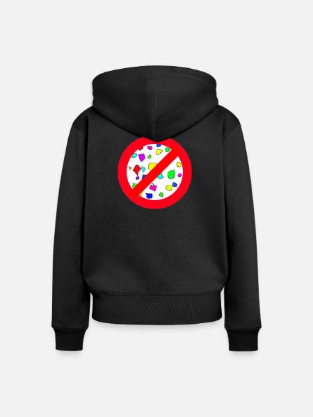 Nur SSMK-Logo - Frauen Premium Bio Zip Hoodie - Schwarz