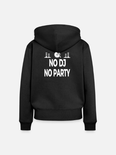 Party - Frauen Premium Bio Zip Hoodie - Schwarz