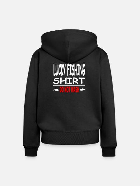Angeln - Frauen Premium Bio Zip Hoodie - Schwarz