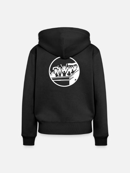 Fans Stadion Silhouette - Frauen Premium Bio Zip Hoodie - Schwarz