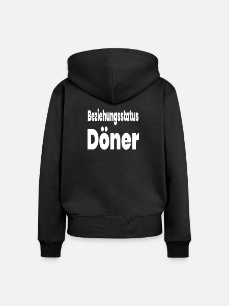 Döner - Frauen Premium Bio Zip Hoodie - Schwarz