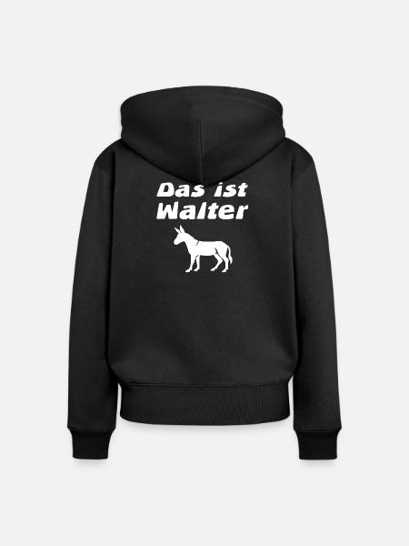 Esel - Frauen Premium Bio Zip Hoodie - Schwarz
