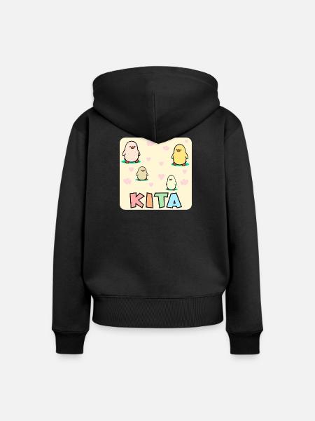 KITA KLEINKINDER KÜKEN - Frauen Premium Bio Zip Hoodie - Schwarz