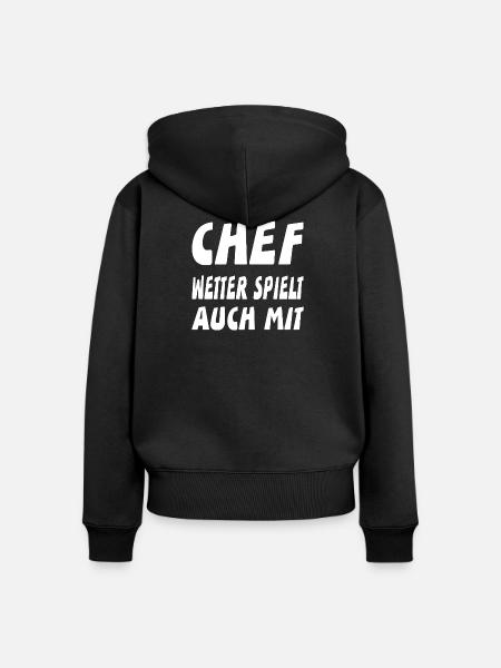 Chef - Frauen Premium Bio Zip Hoodie - Schwarz