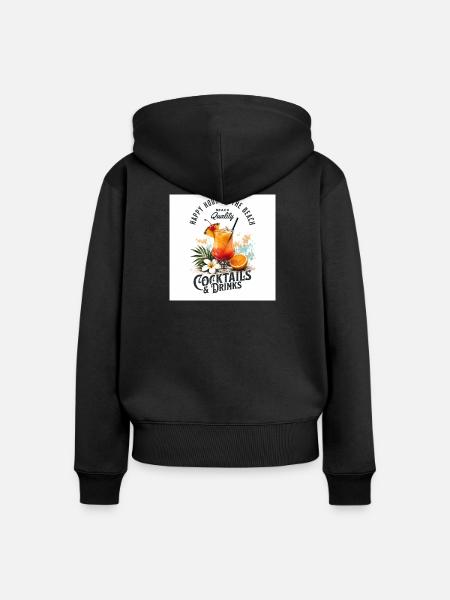 Cocktails  - Frauen Premium Bio Zip Hoodie - Schwarz