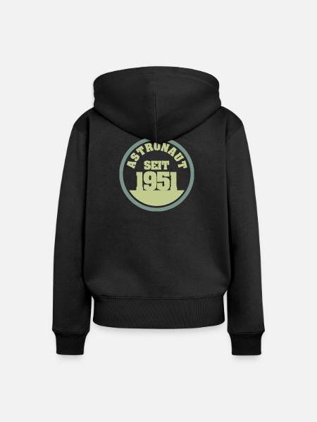 1951 - Frauen Premium Bio Zip Hoodie - Schwarz