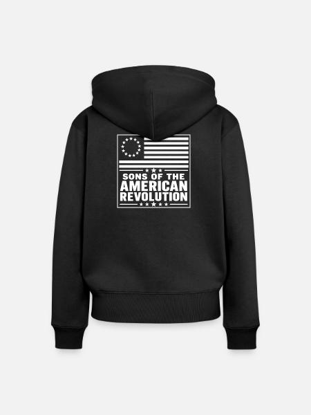 Söhne der Amerikanischen Revolution - Frauen Premium Bio Zip Hoodie - Schwarz