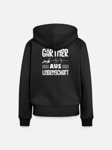Gärtner Aus Leidenschaft - Frauen Premium Bio Zip Hoodie - Schwarz
