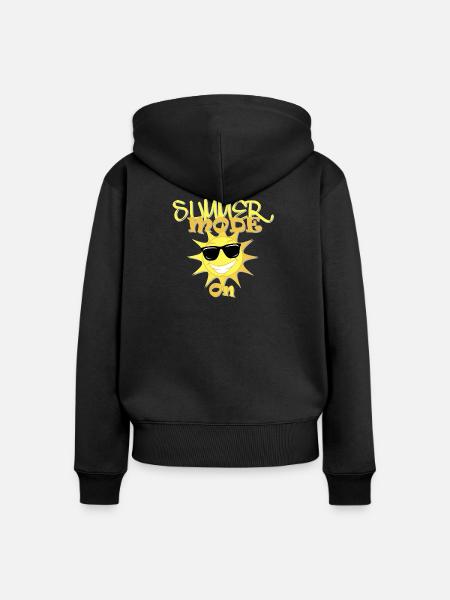Summer Mode on - Frauen Premium Bio Zip Hoodie - Schwarz