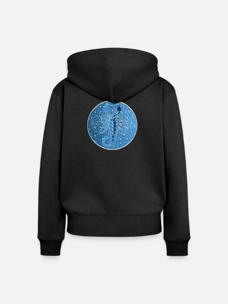 Sternzeichen: Skorpion - Frauen Premium Bio Zip Hoodie - Schwarz