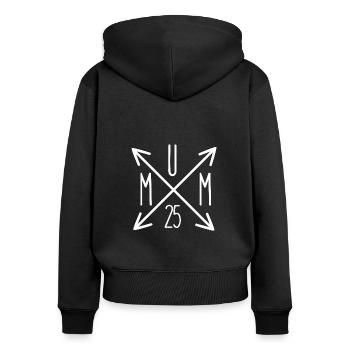 Mom-to-Be 2025 – Perfect Gift for Expecting Mother - Women's Premium Organic Zip Hoodie - black - Back - Julia (174cm)