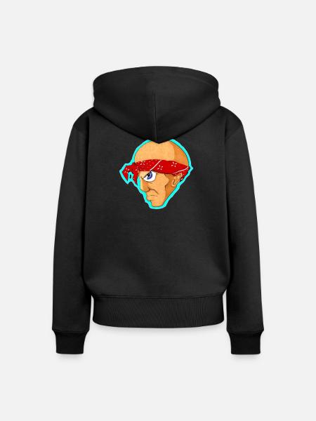 "Loco" - Frauen Premium Bio Zip Hoodie - Schwarz