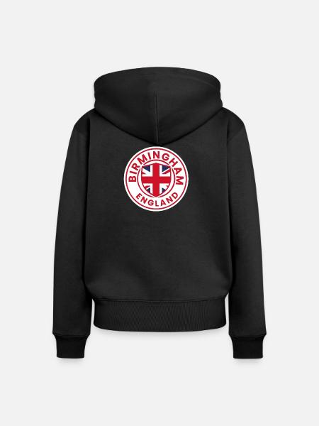 Birmingham-England-Wappenabzeichen - Frauen Premium Bio Zip Hoodie - Schwarz