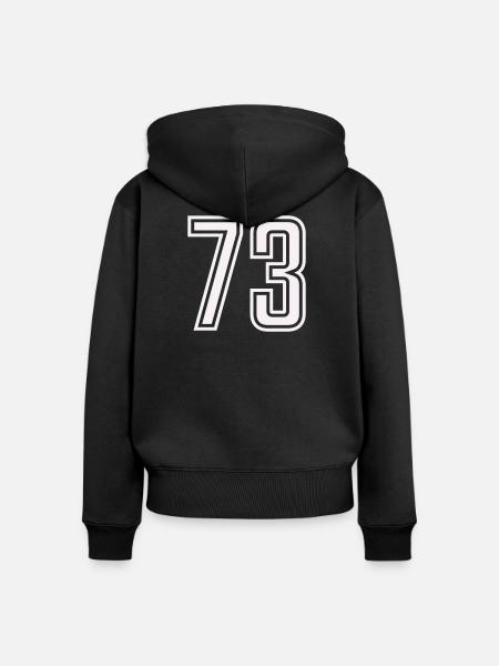 73 - Frauen Premium Bio Zip Hoodie - Schwarz
