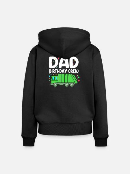 Mülleimer Müllwagen Müllauto Müllmann - Frauen Premium Bio Zip Hoodie - Schwarz