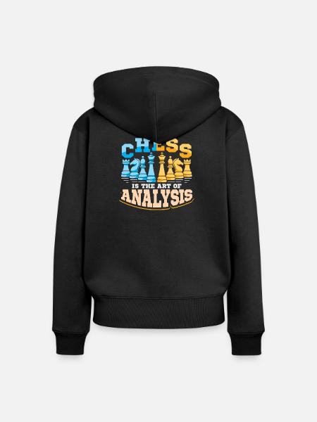 Schach Schachspieler Schachbrett - Frauen Premium Bio Zip Hoodie - Schwarz