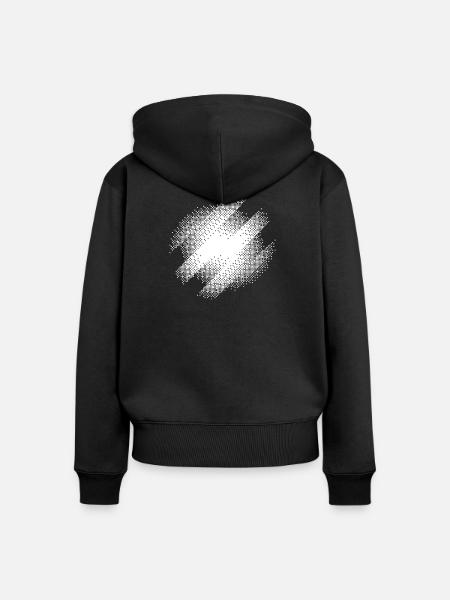 Bauhaus Burst Abstract - Frauen Premium Bio Zip Hoodie - Schwarz