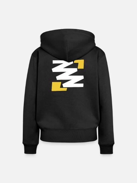 Einfaches digitales Kunstemblem mit Z - Frauen Premium Bio Zip Hoodie - Schwarz