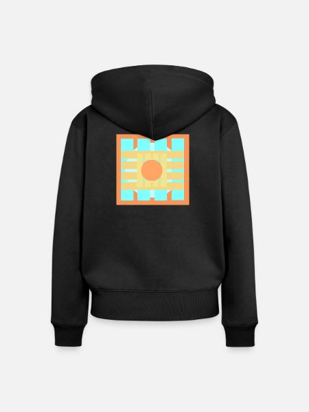 Farbenspiele Muster Design - Frauen Premium Bio Zip Hoodie - Schwarz