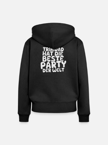 Geschenk für Trinidad - Frauen Premium Bio Zip Hoodie - Schwarz