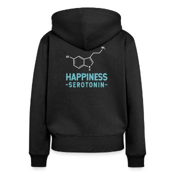 Formule structurelle du Laboratoire de Physique en Sciences de la Chimie - Sweat à capuche zippé Premium bio Femme - noir - Dos - Julia (174cm)