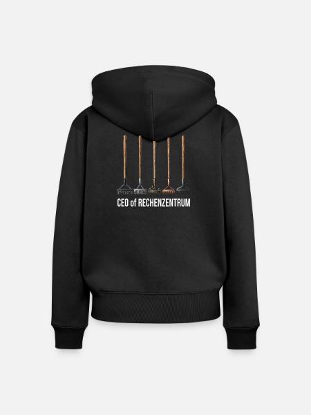 CEO of Rechenzentrum Gärtner Gärtnerin Garten - Frauen Premium Bio Zip Hoodie - Schwarz