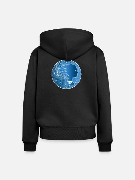 Sternzeichen: Jungfrau - Frauen Premium Bio Zip Hoodie - Schwarz