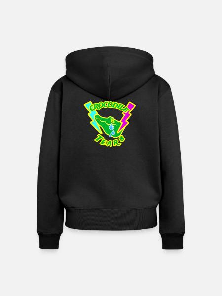 Crocodile Tears - Frauen Premium Bio Zip Hoodie - Schwarz